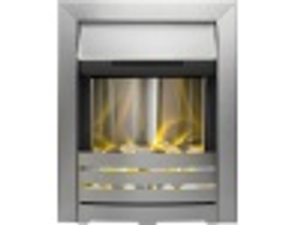 Adam Helios Electric Fire in Brushed Steel