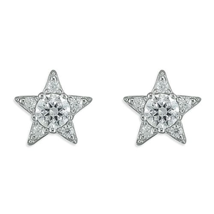 Sterling Silver Star Stud Earrings