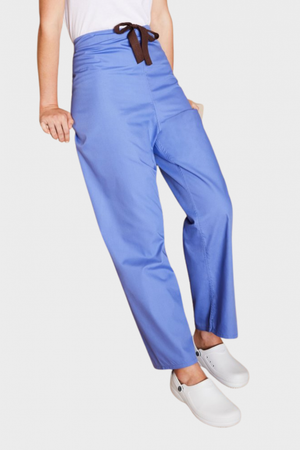 Unisex Reversible Scrub Trousers, Ciel