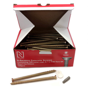 N-Durance CON75132 Torx Concrete Frame Screws 7.5 x 132mm (100 Box)