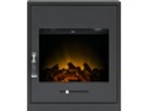 Adam Oslo Electric Inset Stove in Black with Remote Control