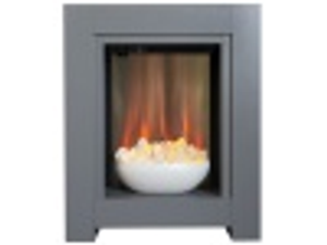 Adam Monet Fireplace Suite in Grey with Electric Fire, 23 Inch