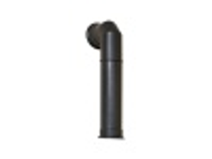 Adam Tall Angled Decorative Stove Pipe in Black