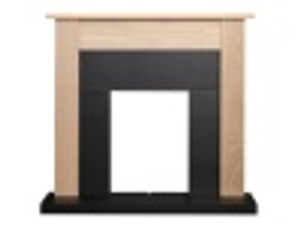 Adam Southwold Fireplace in Oak & Black, 43 Inch
