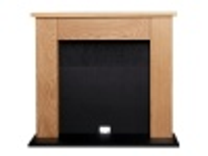 Adam Chester Electric Stove Fireplace in Oak & Black, 39 Inch