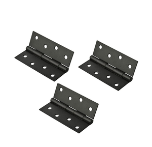 100mm Solid Steel Butt Hinge - Black Powder Coated - 3 Pack - Hardware Solutions