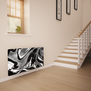 Glass Radiator Cover in Liquid Onyx - Medium