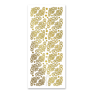 Christmas Corners  Gold Self Adhesive Stickers