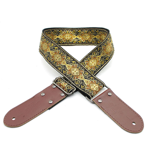 DSL JAC20-APR-GOLD Jacquard Weaving Guitar Strap - 2" (APR-GOLD)
