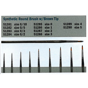 ITALERI Tools 2 Synthetic Round Brush with Brown Tip  A51287