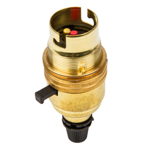 Switched Brass Lampholder (Sold in 1's)