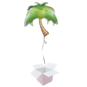 Summer Scene Palm Tree Helium Foil Giant Balloon - Inflated Balloon in a Box
