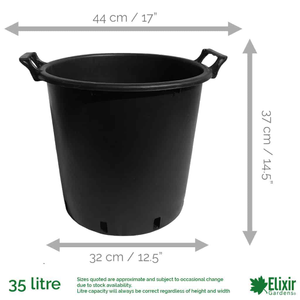 Large Pots with Handles with Optional Saucers (30L-130L Sizes) - 35 Litre, 2