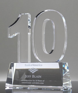Crystal 10 Years of Service Award