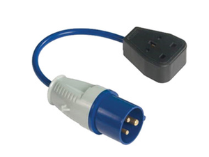 Faithfull FPPFLYLEAD Power Plus Fly Lead Converter 16A Plug to 13A 3 Pin Socket 240V 35cm Lead