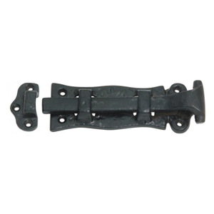 Ornate/Antique Sliding Door Bolt - 125mm - Antique Black - Hardware Solutions