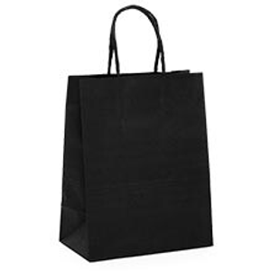 Matte Shopping Bags with Twist Handles Colored Gusset - 6" - Quantity: 200 - Twist Handle Bags - Size: Queen Width: 16" Height/Depth: 18-1/2"