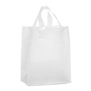 Frosted Plastic Bags HDPE Clear - 8" X 10" - 3 mil thick Gusset - 5" - Quantity: 250 - Frosty Bags by Paper Mart