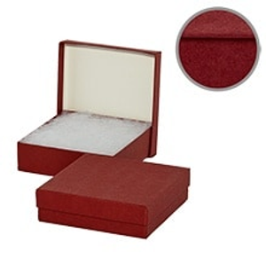 Jewel #33 Ruby Red Matte Clr Jwry Box Colored - 3-1/2 X 3-1/2 X 1 - Cotton - Quantity: 100 - Jewelry Boxes by Paper Mart
