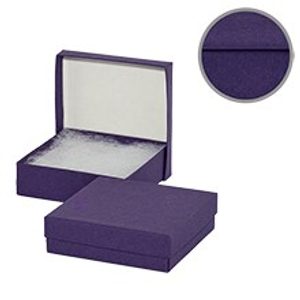 Jewel #53 Purple Matte Color Jwry Box Colored - 5-1/4 X 3-3/4 X 7/8 - Cotton - Quantity: 100 - Jewelry Boxes by Paper Mart