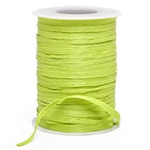 Lime Matte Raffia Ribbon Yards - 1/4" X 100 - Polyethylene Ribbons by Paper Mart