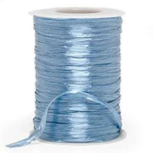 Pastel Blue Metallic Raffia Ribbon Yards - 1/4" X 100 - Polyethylene Ribbons by Paper Mart