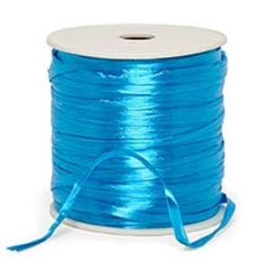 1/4" Turquoise Pearlized "Raffia Ribbon" - Polyethylene Ribbons Width: 1/4" Length: 100 yd by Paper Mart