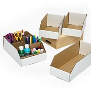 Corrugated Bin Box - 12" X 2" X 4-1/2" - Quantity: 50 - Storage Boxes by Paper Mart