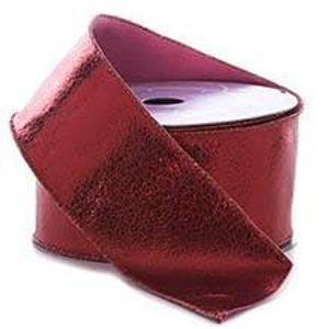 Holographic Metal Ruby Crystalized Patent Finish Wrd Rb - 2-1/2" X 10 Yards - Polypropylene / Cellophane - Embellishments & Trims by Paper Mart