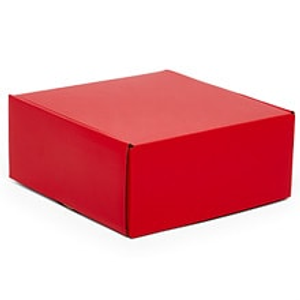 Red Corrugated Tuck Top Box - 15-1/8 X 11-1/8 X 4 - Quantity: 50 - Colored Boxes by Paper Mart