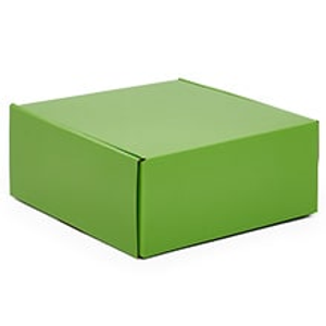 Apple Green Corrugated Tuck Top Box-Pkg - 9 X 9 X 3 - Quantity: 10 - Colored Boxes by Paper Mart