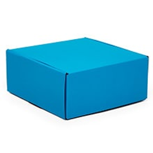 Blue Corrugated Tuck Top Box-Pkg - 12 X 12 X 4 - Quantity: 10 - Colored Boxes by Paper Mart