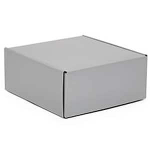Silver Corrugated Tuck Top Box-Pkg - 10 X 10 X 5 - Colored Boxes by Paper Mart