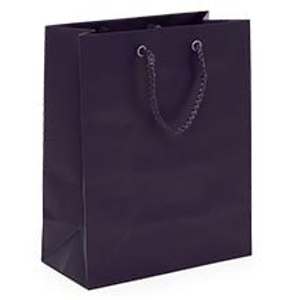 Matte Purple Euro Gift Bags Colored - 9" X 7" - Satin Gusset - 3 1/2" - Quantity: 25 Size: Mini Vogue
