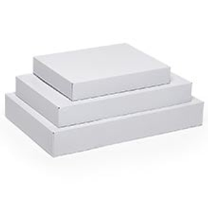 White Matte Apparel Boxes - 24 X 14" X 4" - Cardboard - Quantity: 50 - White Gift Boxes - Gauge(Mil) : 0.2 by Paper Mart