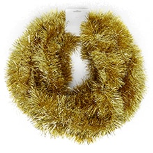 Metal Gold Tinsel Garland Ft Colored - 4" X 50 - Embellishments by Paper Mart
