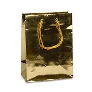 Metallic Gold Euro Bags - 16" X 6" X 12" - Quantity: 100 Size: Vogue by Paper Mart