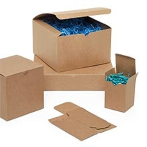 Kraft Boxes with Lids - 4" X 4" X 4" - Cardboard - Quantity: 100 - Colored Gift Boxes - Type: Mugs by Paper Mart