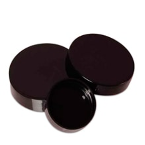 3-3/8" Black PP Lid For Screw Top Jars Plastic - Quantity: 192 - Plastic Jars Height/Depth: 1/2" by Paper Mart