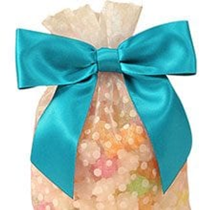 Turquoise Satin Bow On A Wire - 1-1/2 X 4-1/2 - Quantity: 12 - Ribbon by Paper Mart
