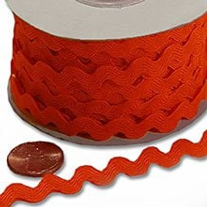 Orange Ric Rac Trim - 7mm X 25yd - Ribbon by Paper Mart