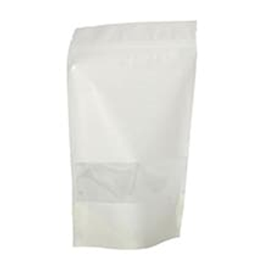 Wht Rice PPr Polyethylene Stnd-Up Pouch - 5-7/8 X 3-1/2 X 9 - Plastic - 5 mil thick Gusset - 3 1/2'' - Quantity: 1000 - Coffee Bags