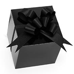 3" Black Satin Fabric Butterfly Pull Bow - Quantity: 50 - Satin Ribbon Width: 3" by Paper Mart