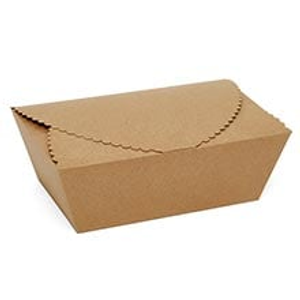 Kraft Side Tab Scallop Box - 7-1/2 X 4 X 2 - Cardboard - Quantity: 100 - Favor Boxes by Paper Mart