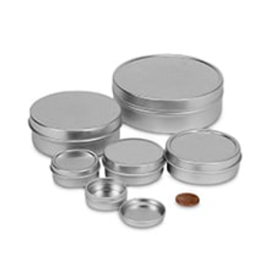 4oz Shallow Round Steel Tin Can - Quantity: 24 - Tins - Diameter: 3 1/8" Height/Depth: 1 1/8" by Paper Mart