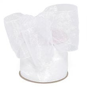 White Shimmer Sheer Organza Ribbon - 1-1/2" X 100 Yards - by Paper Mart