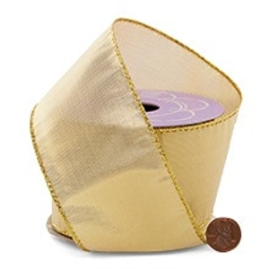Gold Simply Metallic Wired Ribbon - 2-1/2" X 10 Yards - by Paper Mart