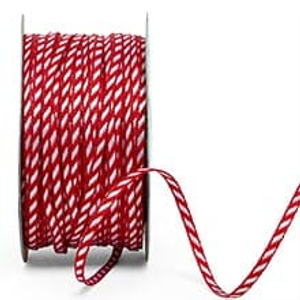 Red White Slope Ribbon - 1/8" X 50 Yards - Grosgrain - Embellishments & Trims by Paper Mart