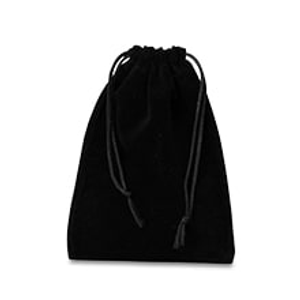 Black Velour Jewelry Bags Fabric Cloth - Quantity: 25 - Fabric Bags Width: 4" Height/Depth: 5 1/2" by Paper Mart