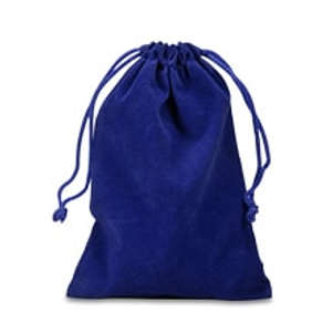 Blue Velour Jewelry Bags Fabric Cloth - Quantity: 25 - Fabric Bags Width: 3" Height/Depth: 4" by Paper Mart